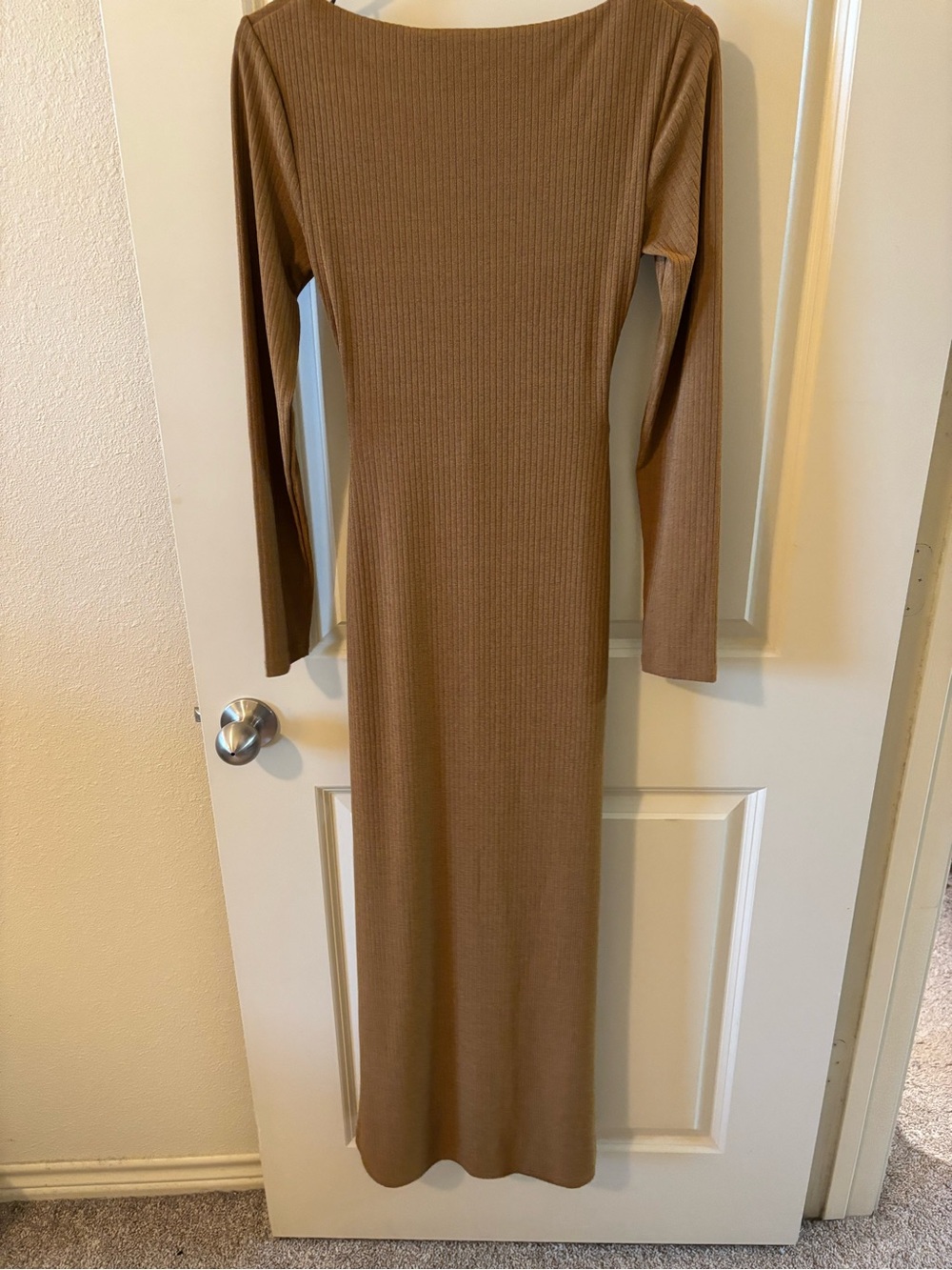 Significant Other Brown Ribbed Marie Dress Size 2 NWOT-minimalist,y2k,longsleeve - Picture 6 of 11